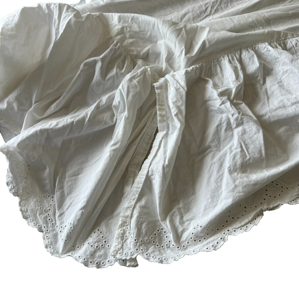 Rachel Ashwell Simply Shabby Chic Twin EYELET Bedskirt Dust Ruffle White